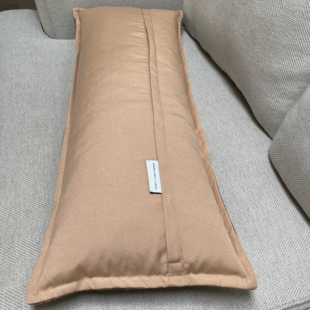Amber Lewis x Loloi Vespera Pillow Brown / Multi 13" x 35" - Picture 4 of 5
